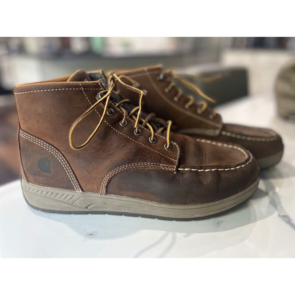 Carhartt CMX4023 4" Wedge Moc Toe Chukka Boots Men's 10.5W Dark Bison